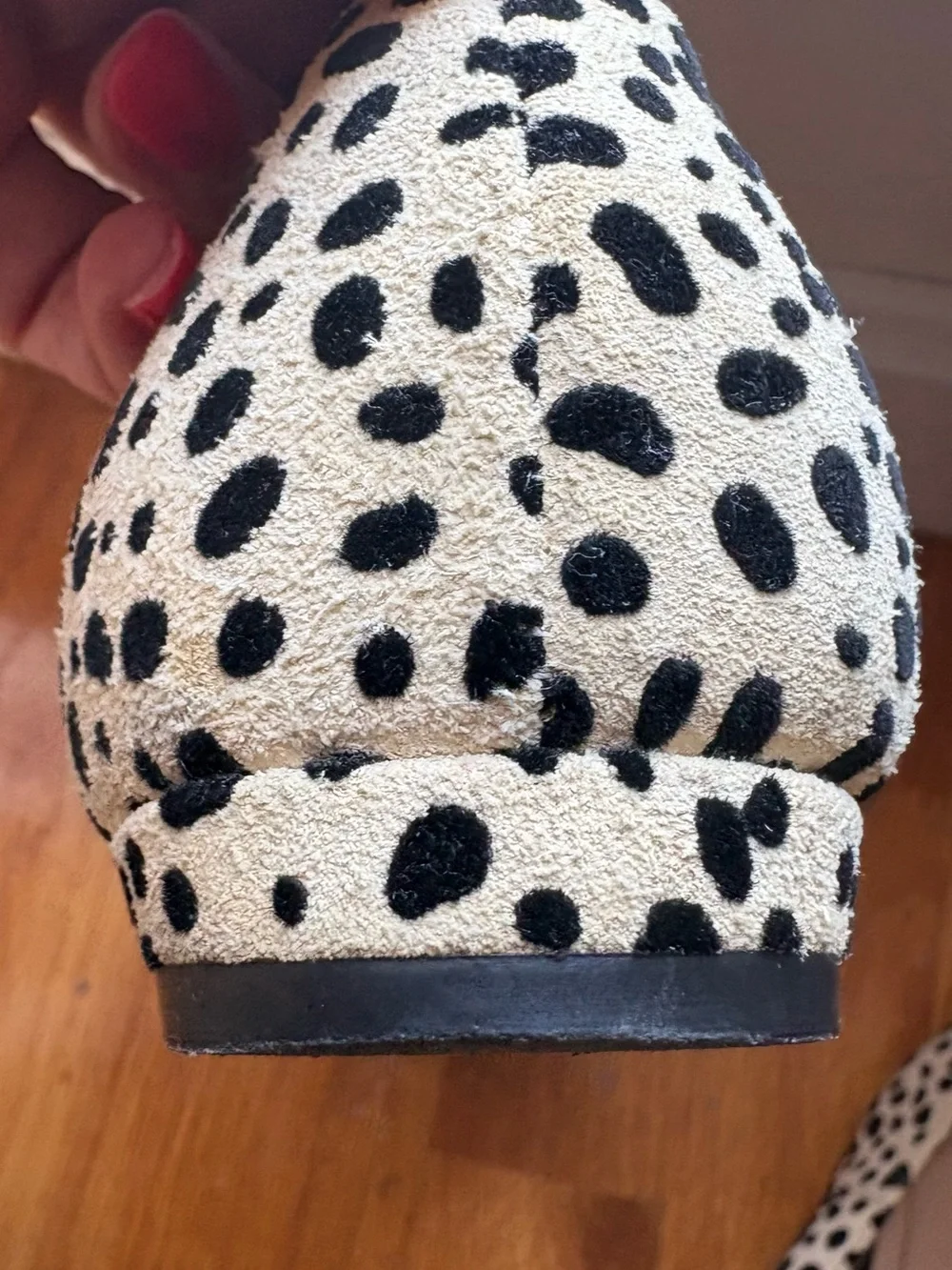 Vionic Lena Spot Calf Hair Pointed Toe Ballet Flats Animal Print Comfort 6 $148 - Picture 5 of 10